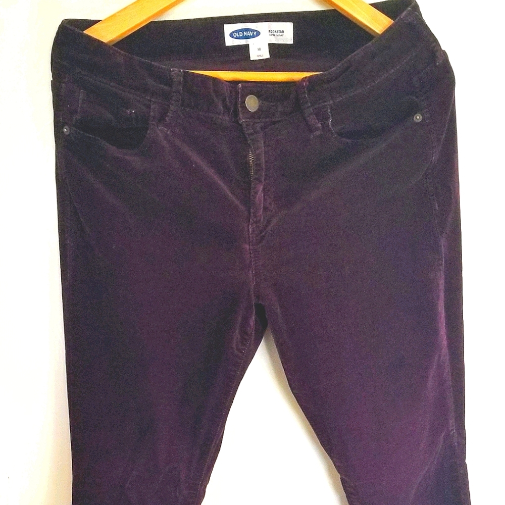 3 for $30 Eggplant Purple Velvet Skinny Jeans